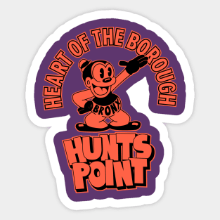 Hunts Point Bronx NYC - Comic-Style Neighborhood Vibe Sticker